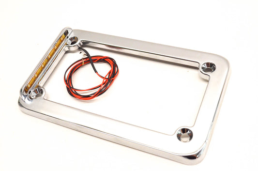 SDC 2001 Standard Classic Single LED Chrome License Plate Frame NOS