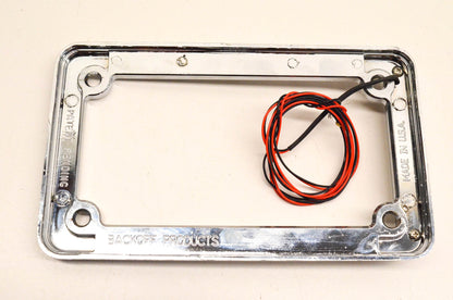 SDC 2001 Standard Classic Single LED Chrome License Plate Frame NOS