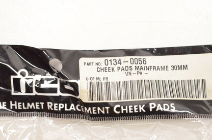 Icon 0134-0056 Medium Black Cheekpads 30mm NOS