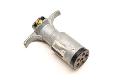 Pollack 11-604 6 Way Round Trailer Wiring Connector Plug NOS