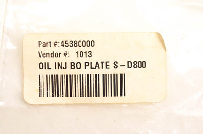 R&D 45380000, 1013 Oil Injection Block Off Plate S-D800 NOS