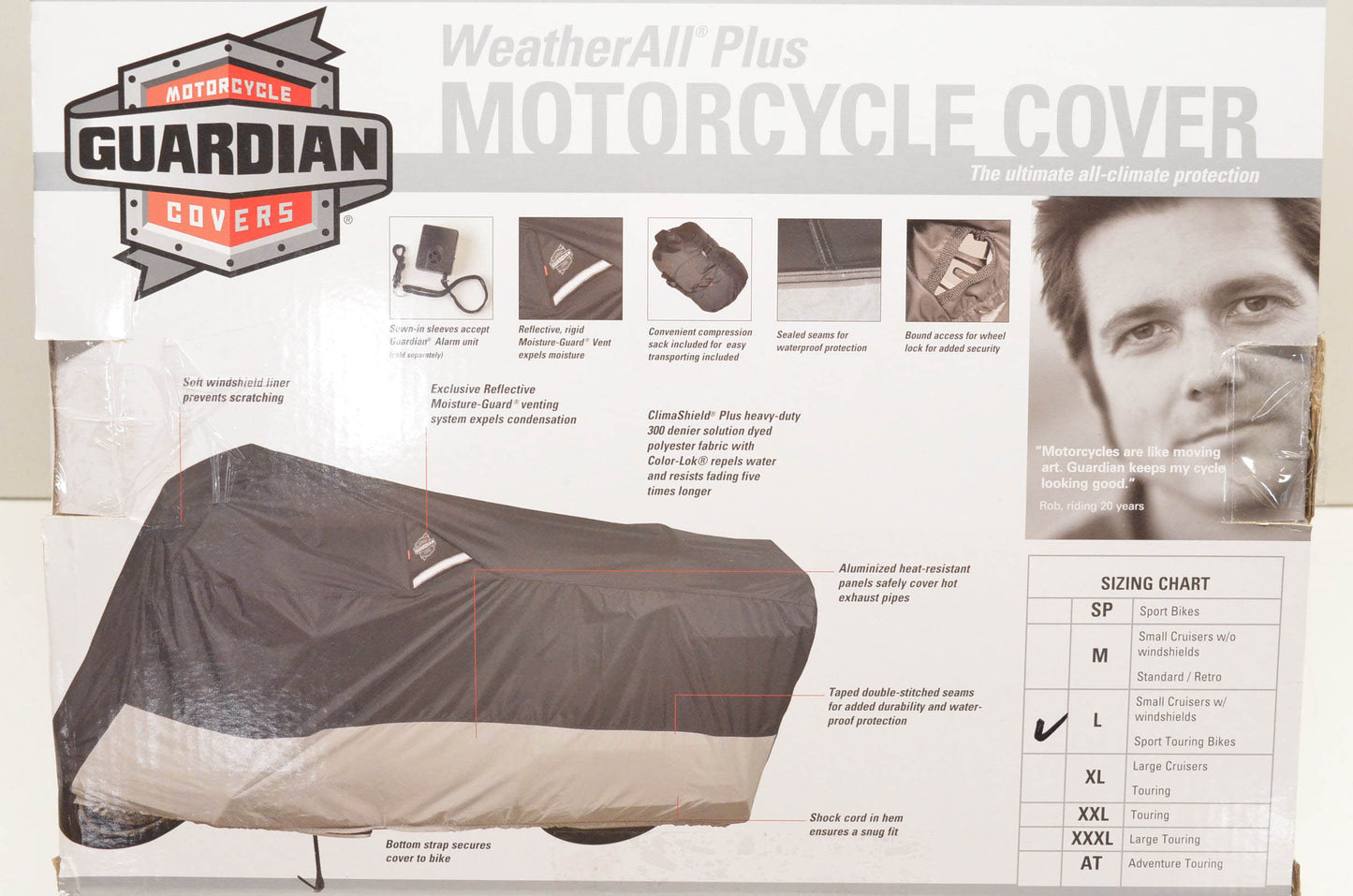 Dowco 50003-02 Large Motorcycle Cover NOS