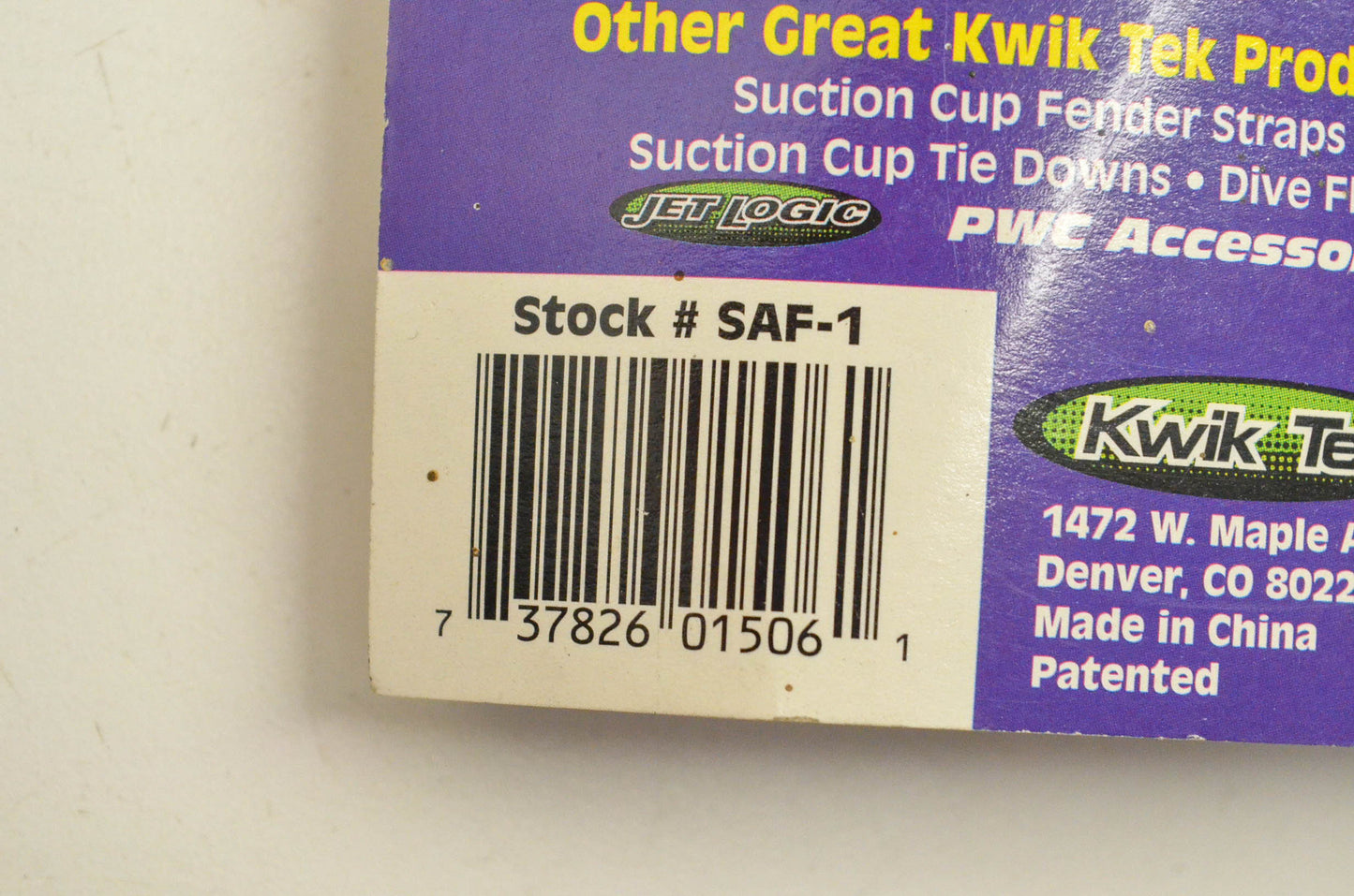 Kwik Tek SAF1 Water Ski Flag NOS