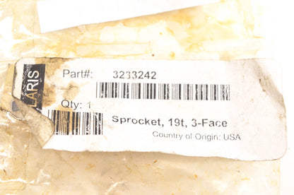 New OEM Polaris 3233242 3 Face Sprocket 19T NOS