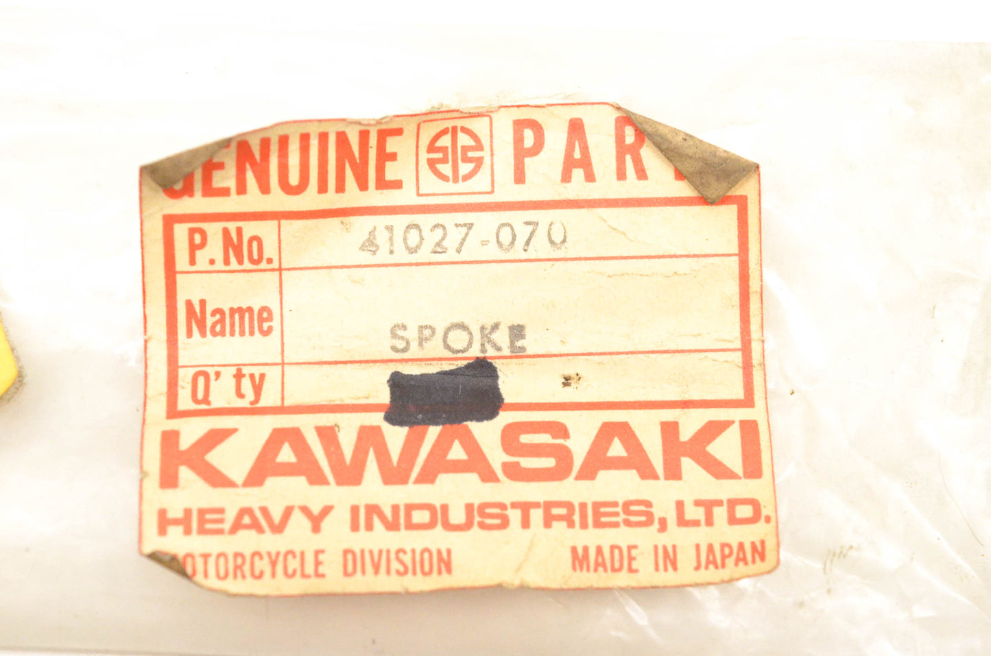 New OEM Kawasaki 41027-070 Spokes Qty 7 NOS