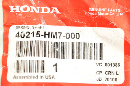 New OEM Honda 40215-HM7-000 Shaft Spring NOS