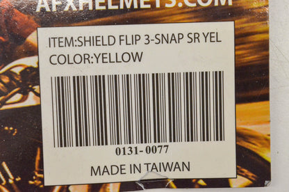 AFX 0131-0077 Vintage Open Face Shield Yellow NOS