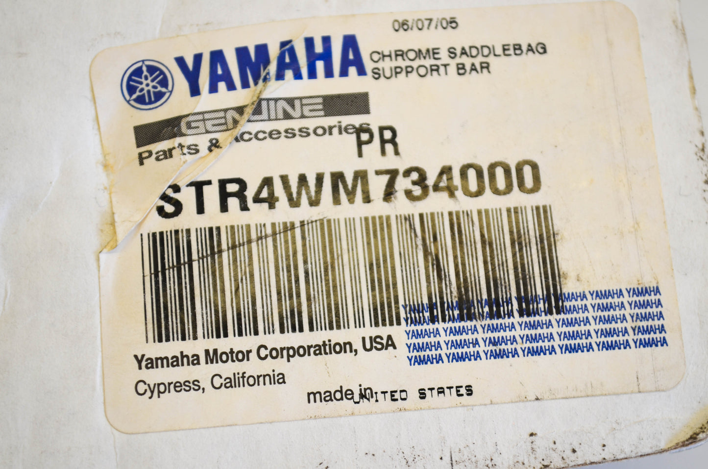 New OEM Yamaha STR-4WM73-40-00 Chrome Saddlebag Support Bar NOS