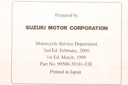 OEM Suzuki 99500-39181-03E GSX1300R Service Manual