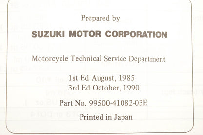 OEM Suzuki 99500-41082-03E DR125 Service Manual