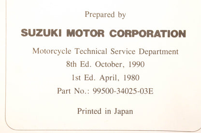 OEM Suzuki 99500-34025-03E GS450 Service Manual