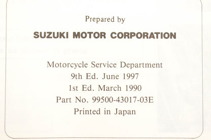 OEM Suzuki 99500-43017-03E DR350/350S Service Manual