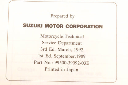 OEM Suzuki 99500-39092-03E GSXR1100 Service Manual