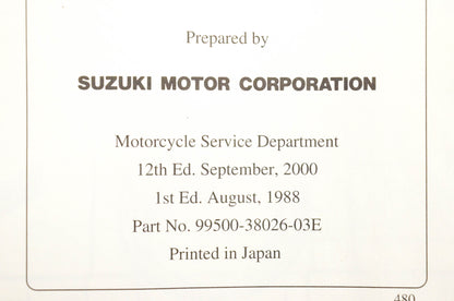 OEM Suzuki 99500-38026-03E VS700GL/750GL/800GL Service Manual