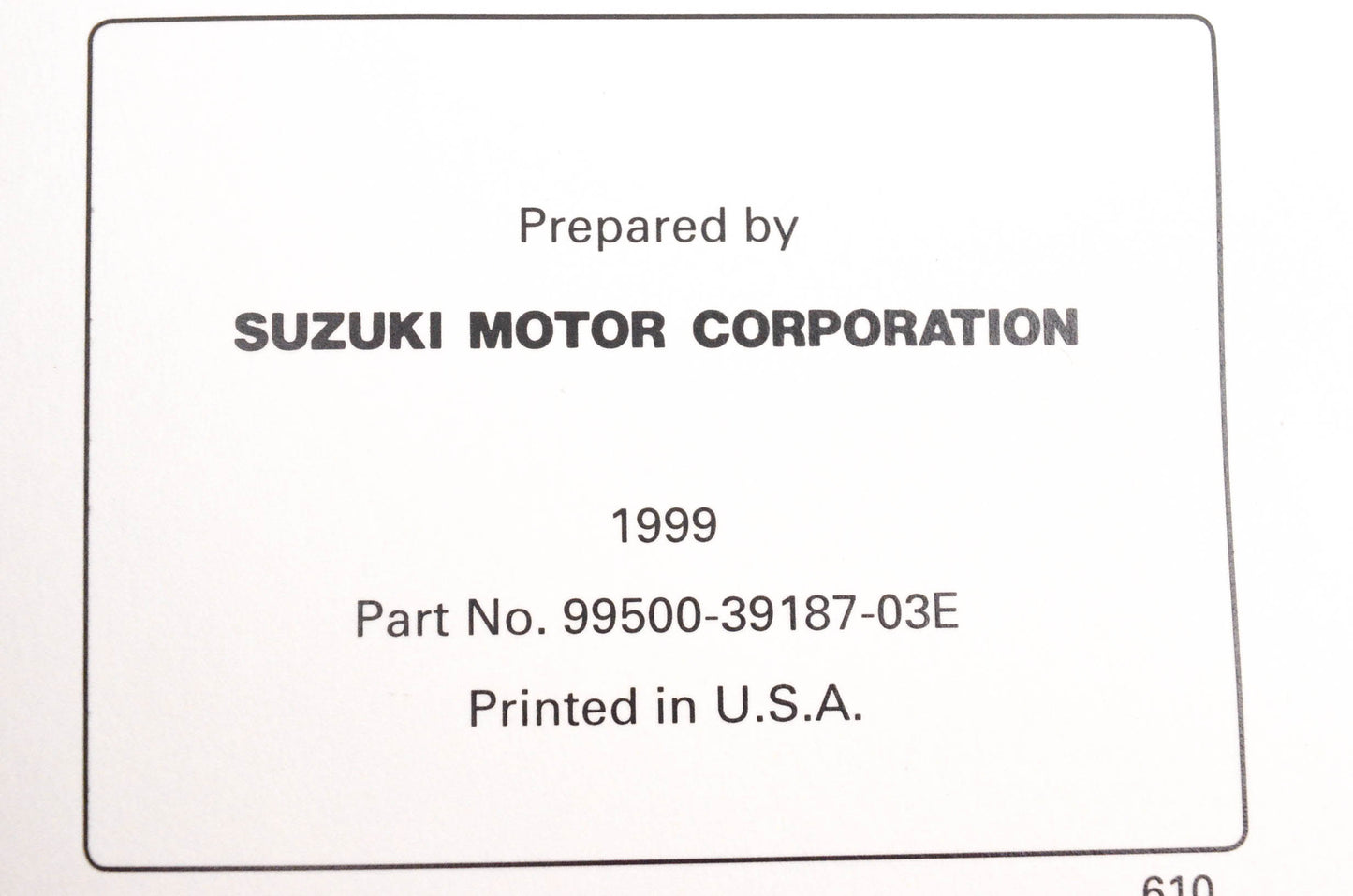 OEM Suzuki 99500-39187-03E GSX1300R Service Manual