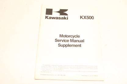 OEM Kawasaki 99924-1132-53 KX500 Service Manual Supplement