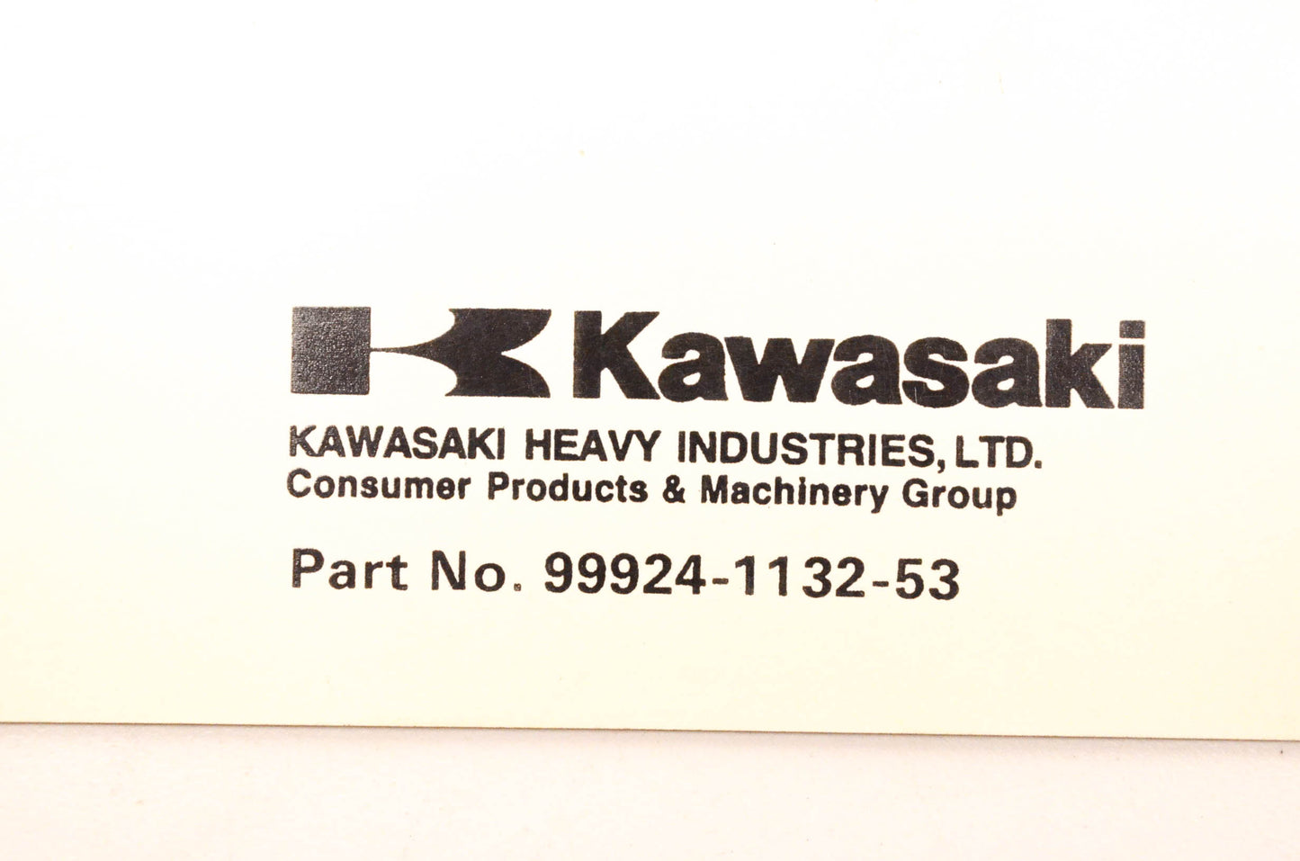 OEM Kawasaki 99924-1132-53 KX500 Service Manual Supplement
