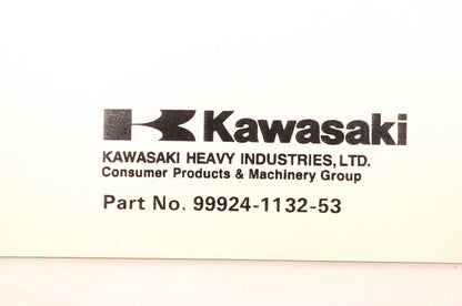 OEM Kawasaki 99924-1132-53 KX500 Service Manual Supplement