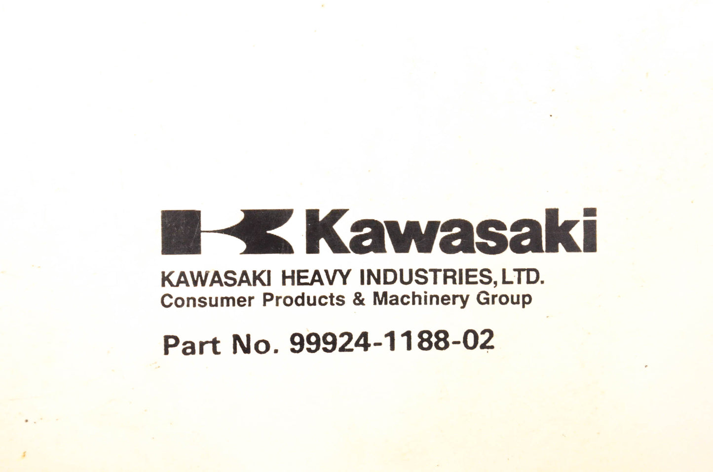 OEM Kawasaki 99924-1188-02 900ZXi/750ZXi Jet Ski Service Manual
