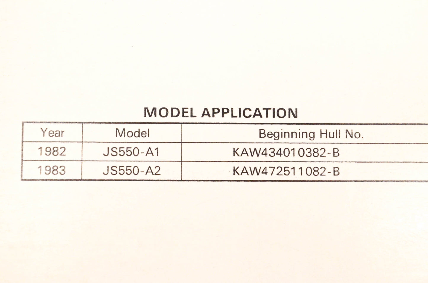 OEM Kawasaki 99963-0051-03 JS550 Jet Ski Watercraft Service Manual