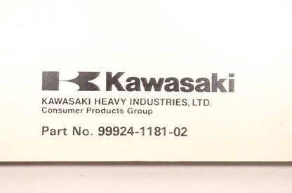 OEM Kawasaki 99924-1181-02 KDX200 Service Manual