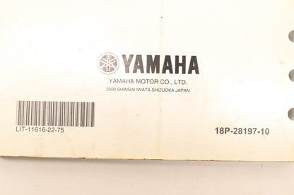 OEM Yamaha LIT-11616-22-75 2009 YFZ450RY Service Manual