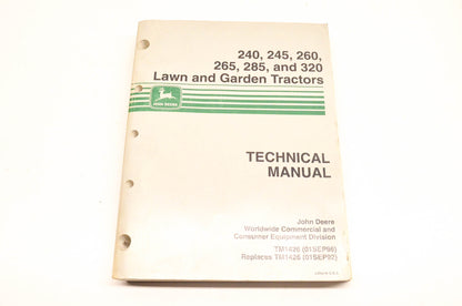 OEM John Deere TM1426 Lawn And Garden Tractor Technical Manual