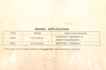 OEM Kawasaki 99924-1334-01 Brute Force750 KVF750 4x4 ATV Service Manual
