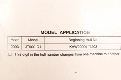 OEM Kawasaki 99924-1313-01 900 STX Jet Ski Service Manul