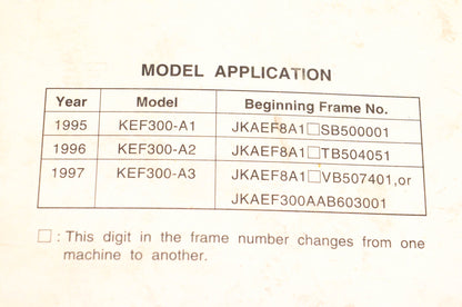 OEM Kawasaki 99924-1187-02 Lakota 300 ATV Service Manual