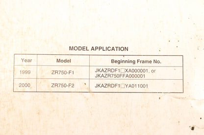 OEM Kawasaki 99924-1248-01 ZR-7 Service Manual