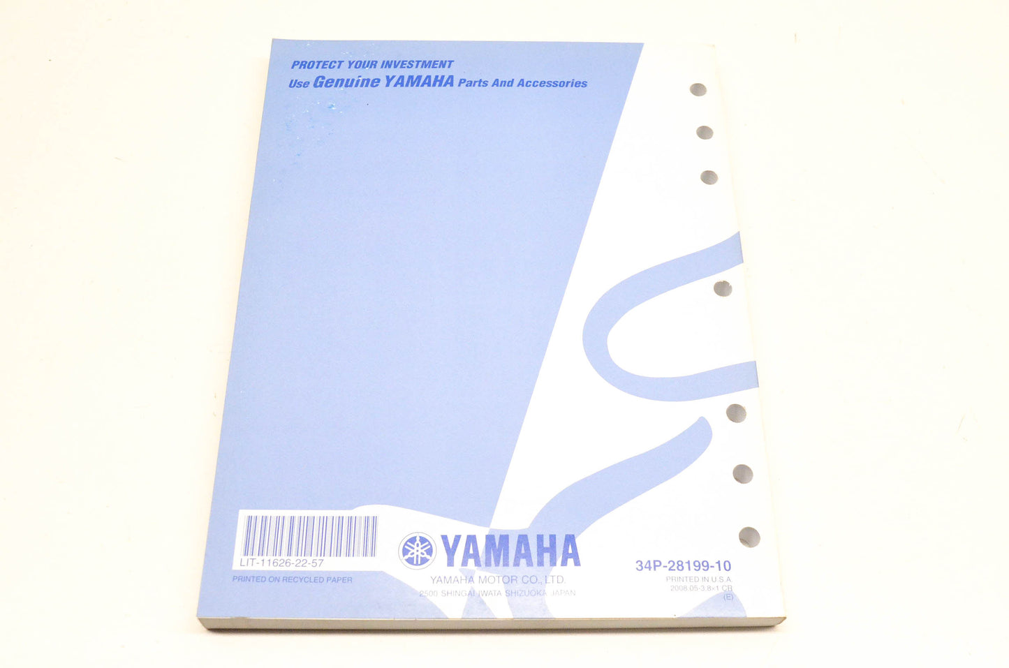 OEM Yamaha LIT-11626-22-57 2009 YZ450FY Owner's Service Manual