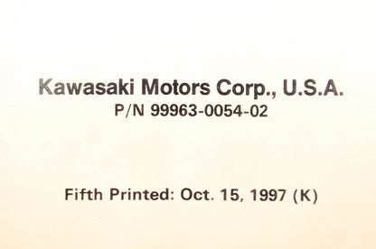 OEM Kawasaki 99963-0054-02 JS440 Jet Ski Service Manual