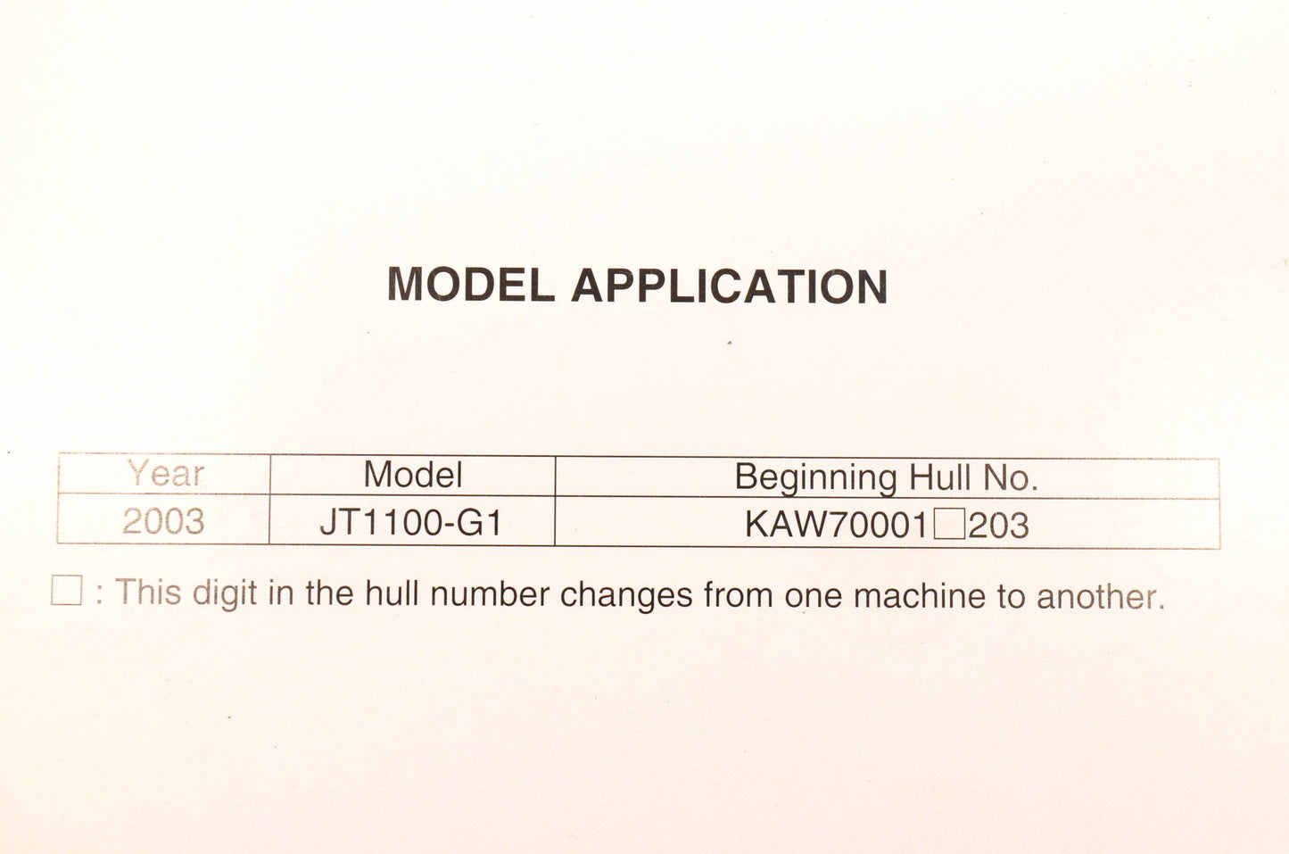 New OEM Kawasaki 99924-1307-01 1100 STX D.I. Jet Ski Service Manual NOS