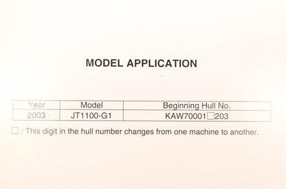 New OEM Kawasaki 99924-1307-01 1100 STX D.I. Jet Ski Service Manual NOS