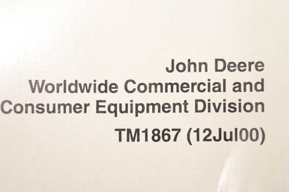 OEM John Deere TM1867 Walk-Behind Snowblower Technical Manual