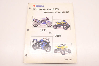 OEM Suzuki 99923-12983 Motorcycle And ATV Identification Guide 1991-2007