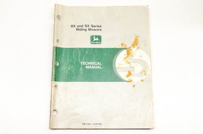 OEM John Deere TM-1391, TM1391 RX SX Riding Mowers Technical Manual
