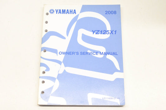 OEM Yamaha LIT-11626-21-43 YZ125X1 Owner's Service Manual