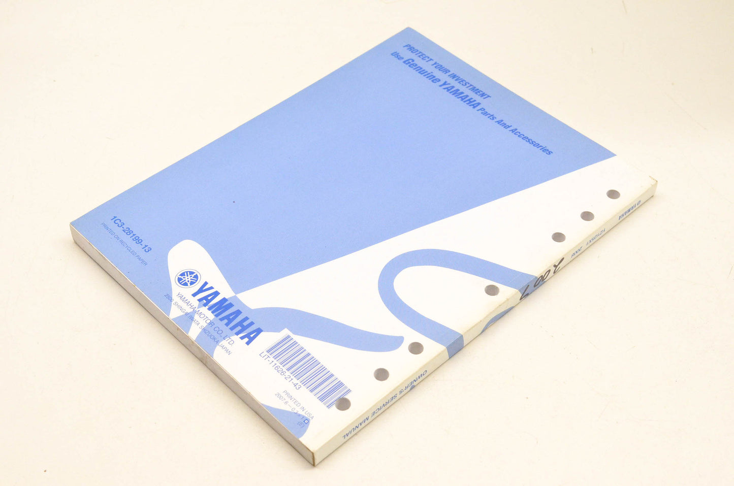 OEM Yamaha LIT-11626-21-43 YZ125X1 Owner's Service Manual