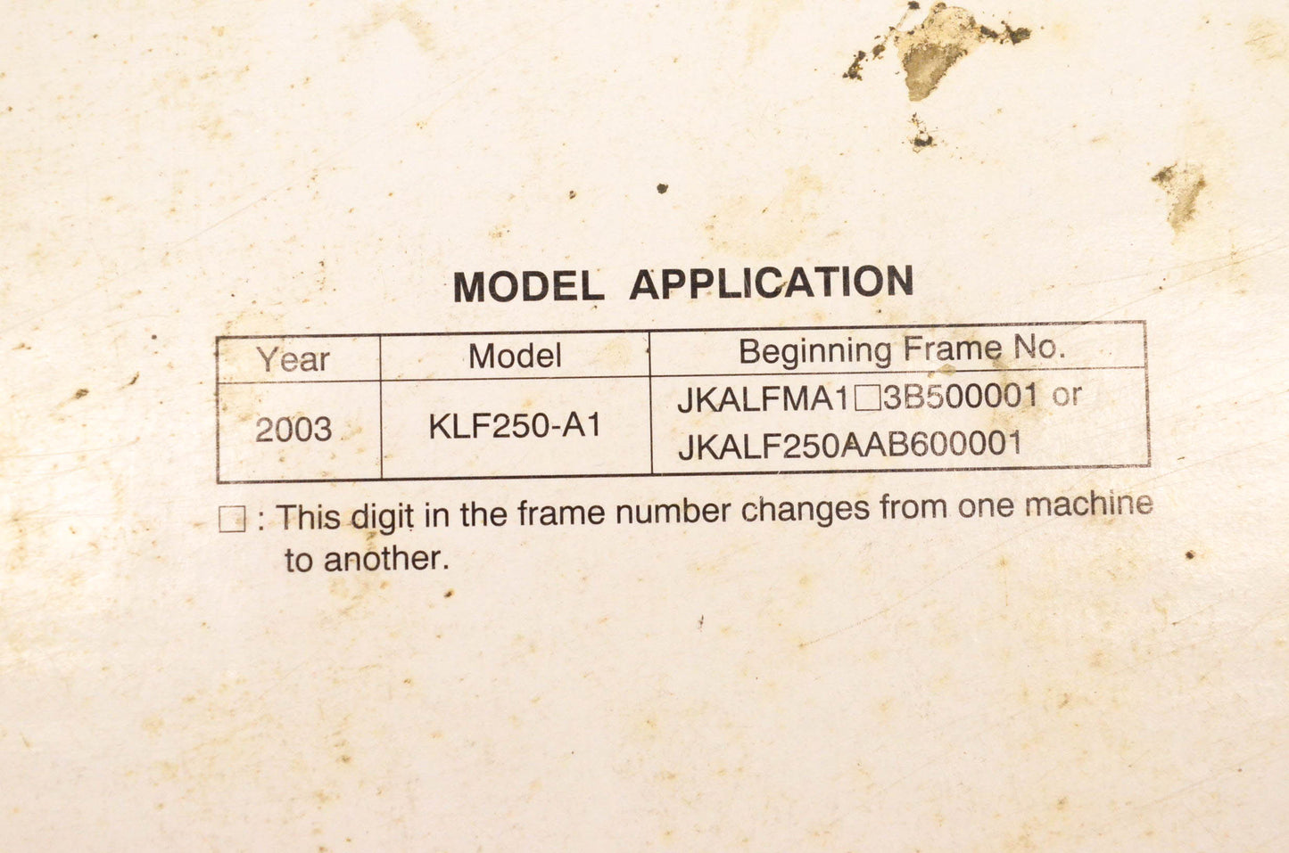 OEM Kawasaki 99924-1284-01 KLF/Bayou/Workhorse 250 ATV Service Manual