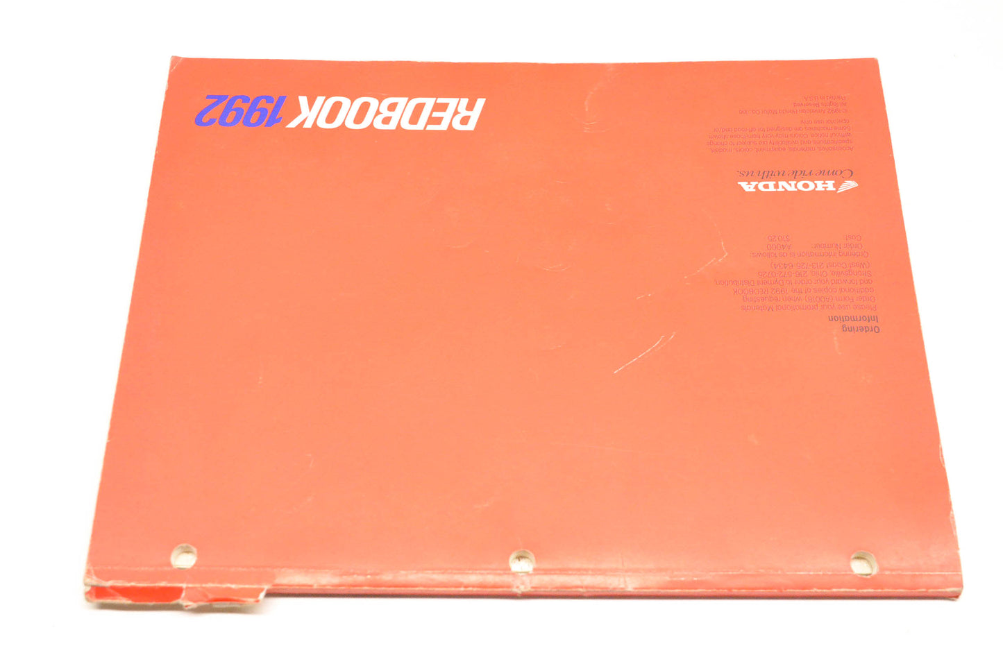 OEM Honda A4000 Redbook 1992