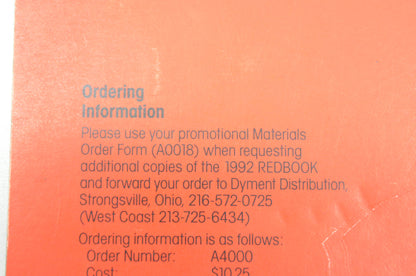 OEM Honda A4000 Redbook 1992