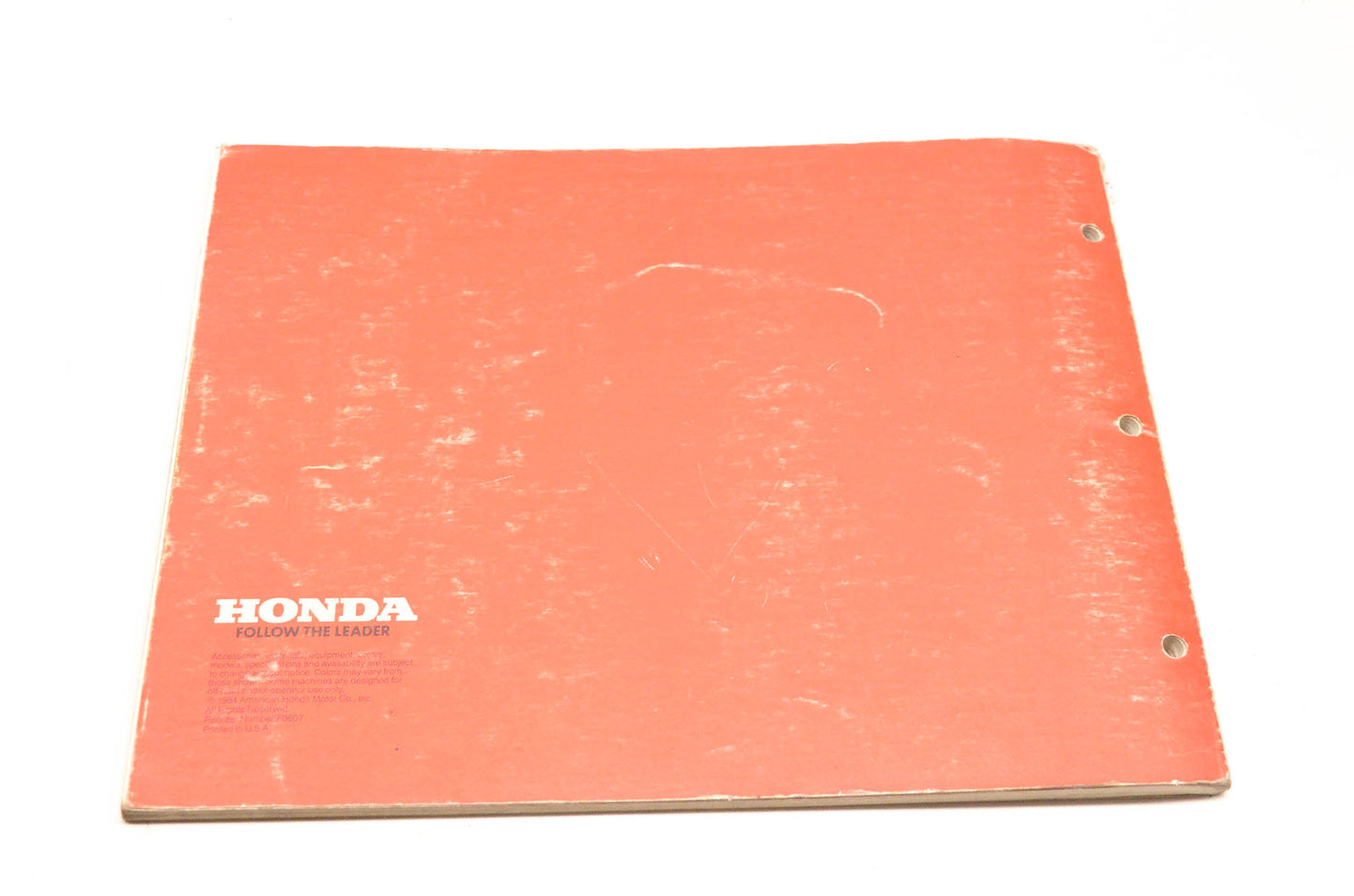 OEM Honda F0607 Redbook 1985