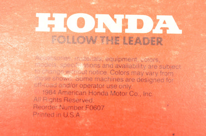 OEM Honda F0607 Redbook 1985