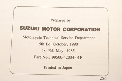 New OEM Suzuki 99500-42034-01E LT230S Service Manual NOS