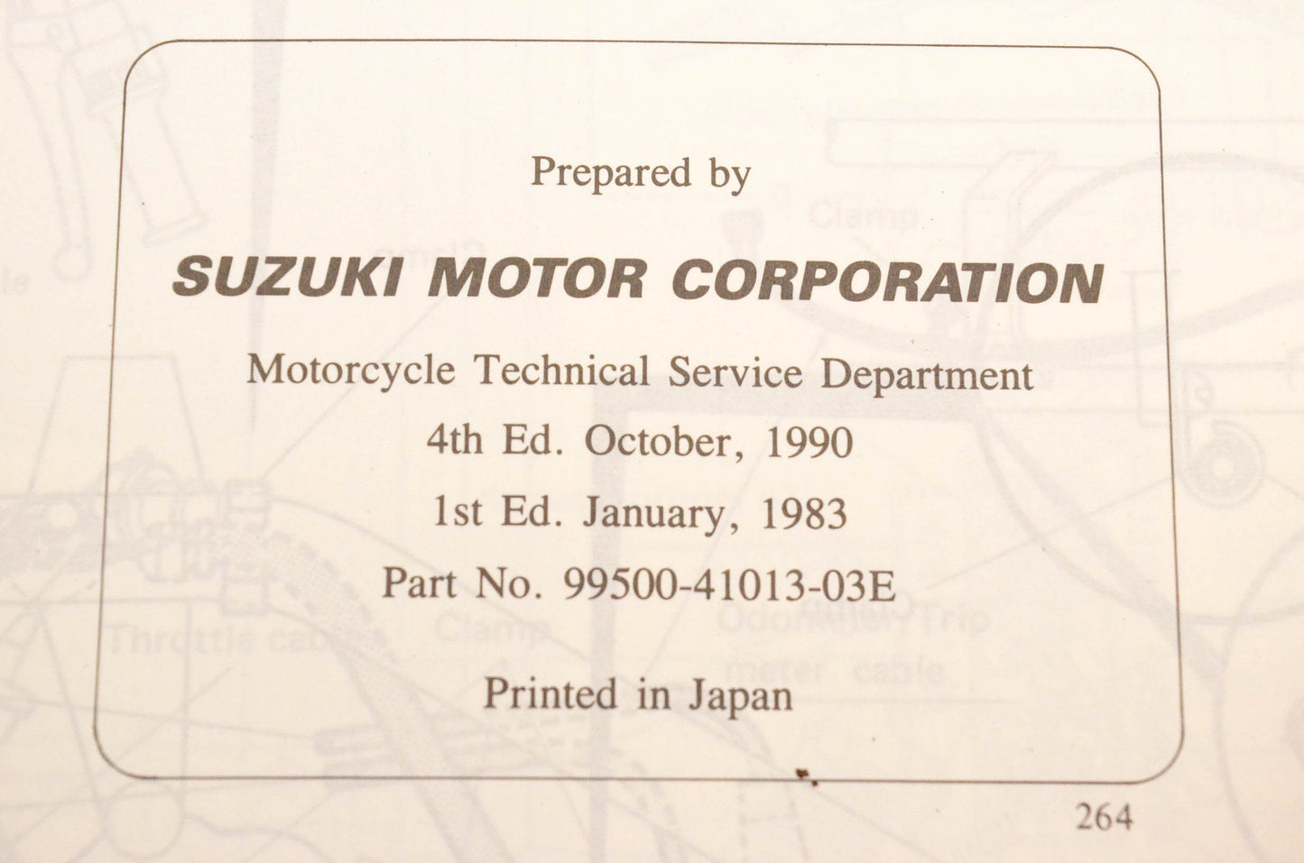 New OEM Suzuki 99500-41013-03E LT125 Service Manual NOS