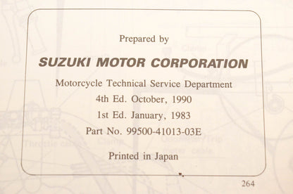 New OEM Suzuki 99500-41013-03E LT125 Service Manual NOS