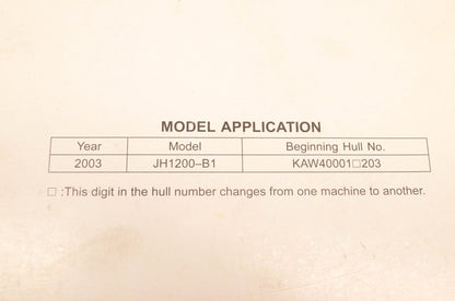 OEM Kawasaki 99924-1308-01 Ultra 150 Jet Ski Service Manual