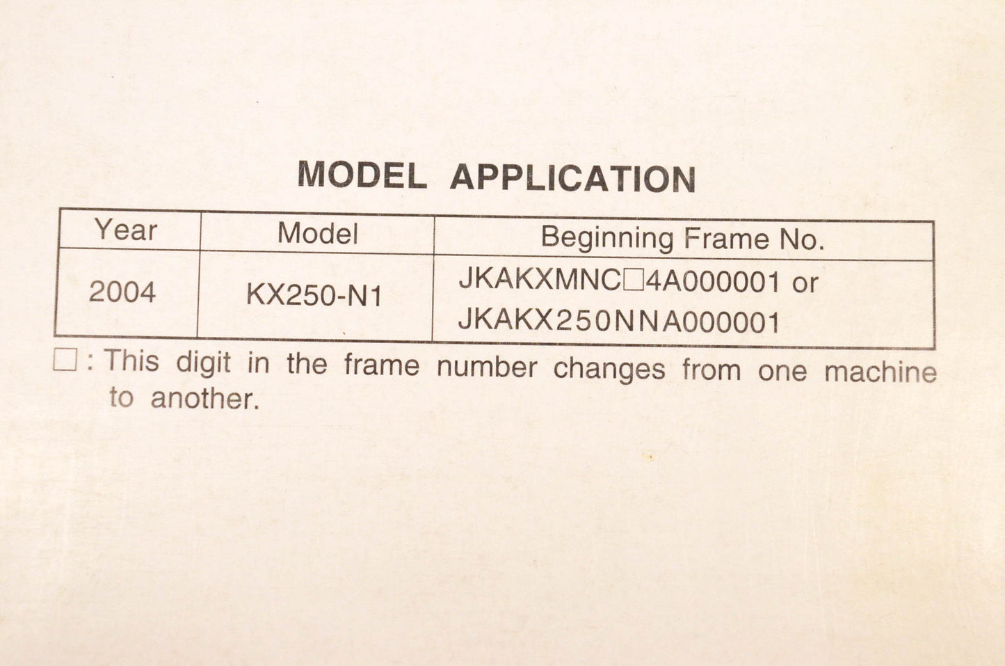 OEM Kawasaki 99924-1324-01 KX250F Service Manual
